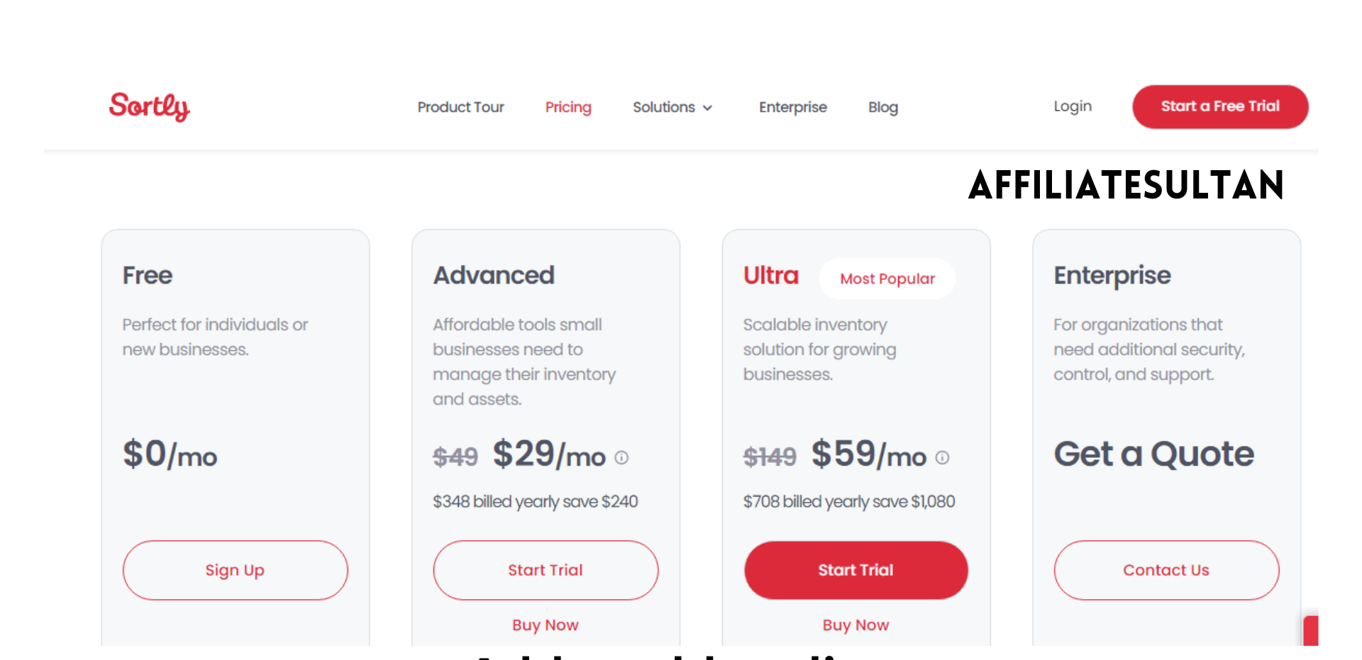 Sortly Pricing 2023