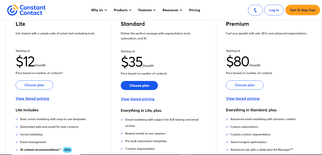 Constant Contact Pricing 